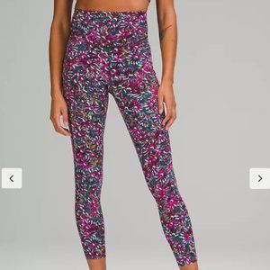 NWT Lululemon Base Pace High-Rise Running Tight 25 Floral Electric | Size 20